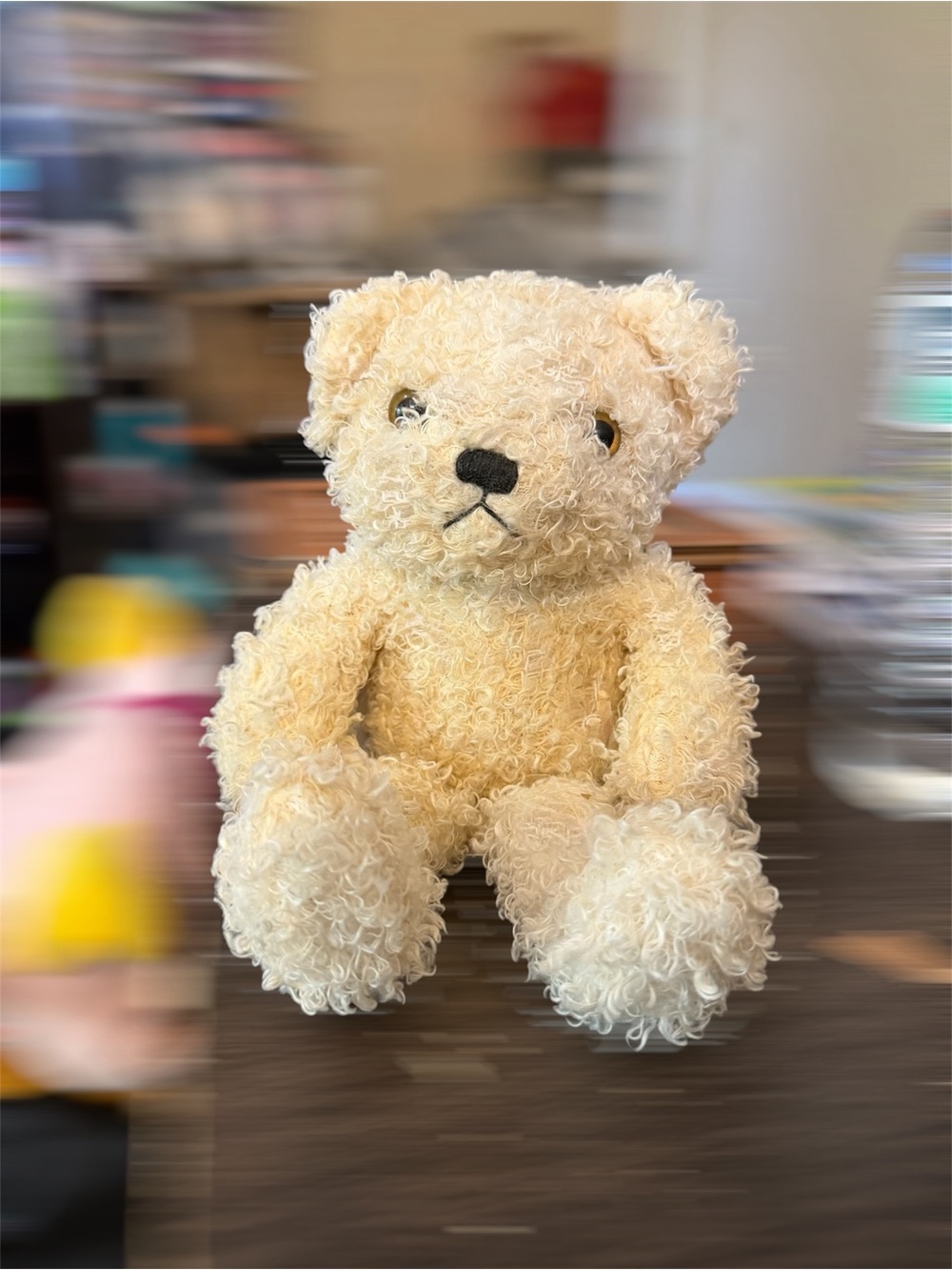 Curly Plush Teddy Bear Stuffed Animal - Cream